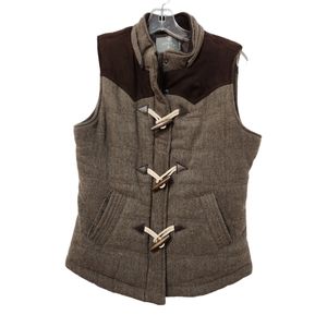 Vanity Womens Small‎ Black and Brown Sleeveless Vest